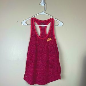 Nike Dri-Fit Run Leopard Print Pink Tank Top SZ M